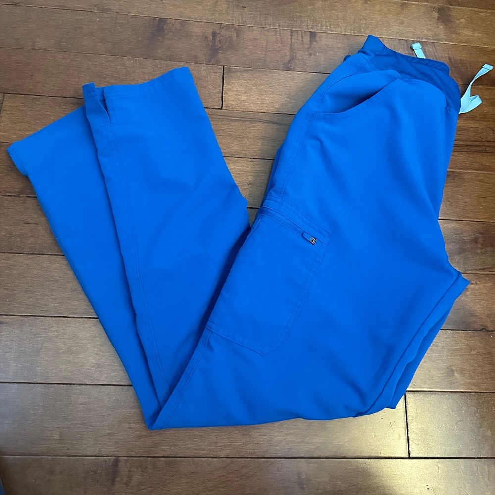 Figs pants tall small royal blue